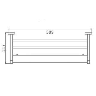 Полка с полотенцедержателем Gappo G3824 хром